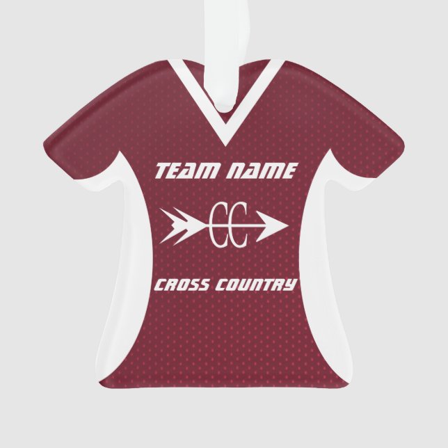 Cross Country Maroon Sports Jersey Photo (devant)