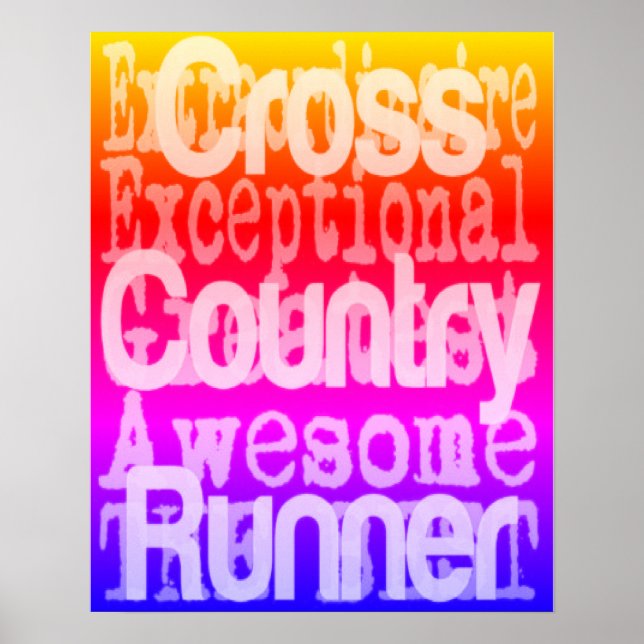 Cross Country Runner Fun Poster (Devant)