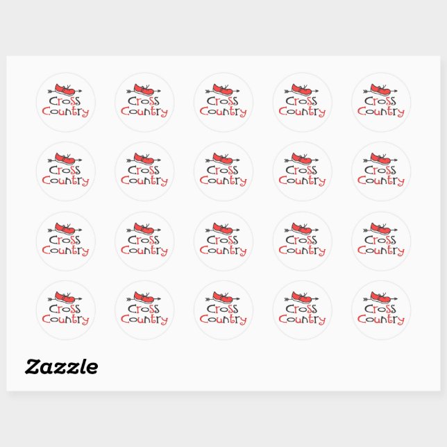 Cross Country Runner © Stickers Symbole de Chaussu (Feuille)
