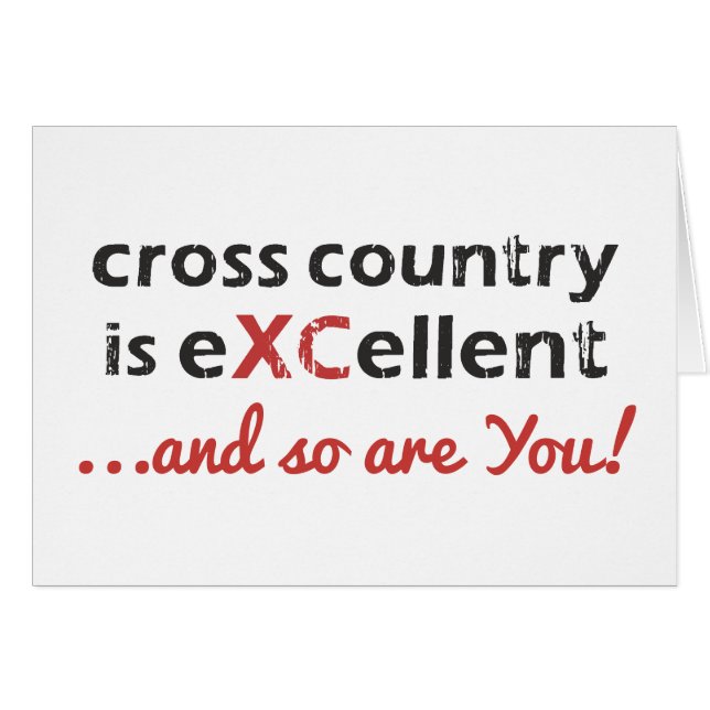 Cross Country Running est © eXCellent Card (Devant horizontal)