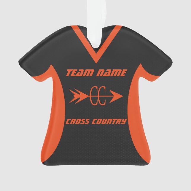 Cross Country Sports Jersey Orange et noir (devant)