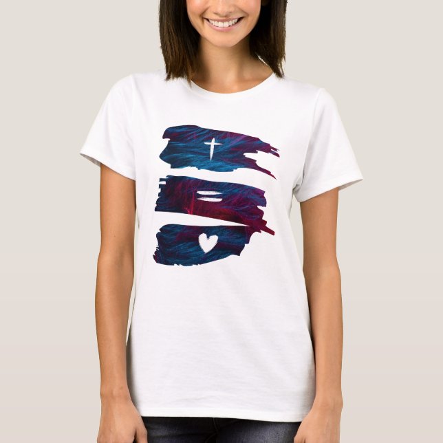 Cross Equals Love - T-shirt femme chrétienne (Devant)