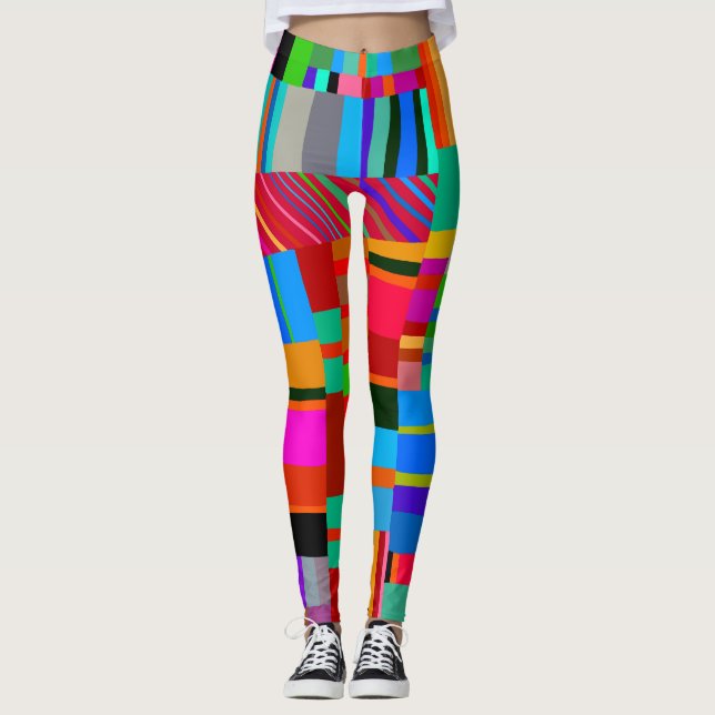 Cross Patch Colorful Leggings (Devant)
