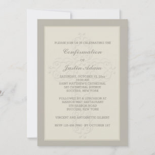 Cross Watermark Invitation religieuse