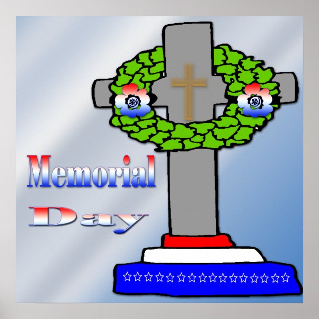 Cross & Wreath - Poster du jour commémoratif (Devant)