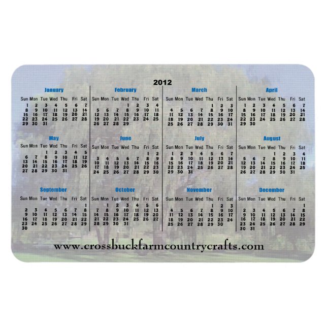 Crossbuck Farm 2012 Calendrier Magnets (Horizontal)