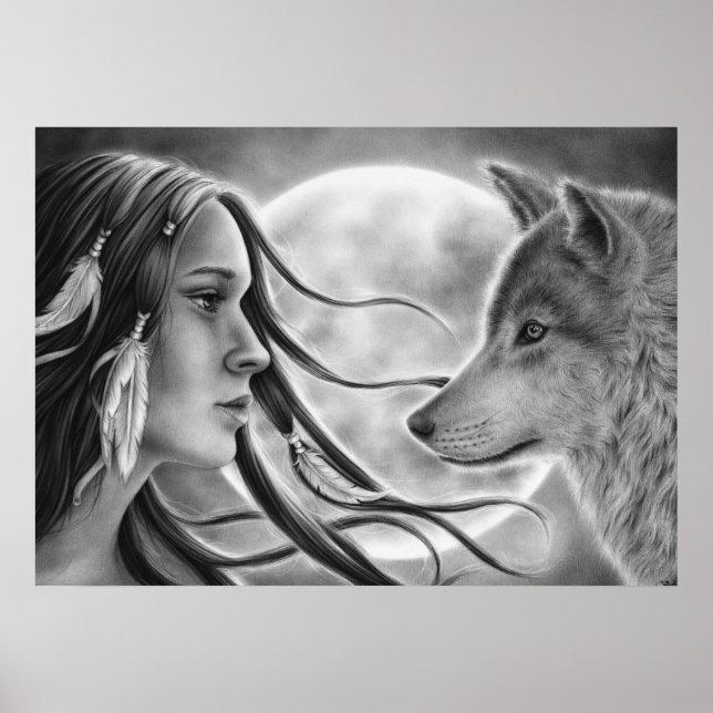 Crossing Spirits Wolf Poster (Devant)