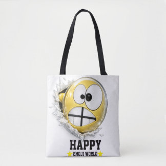Crossy Emoji All-Over Print Tote Bag | Funny 3D