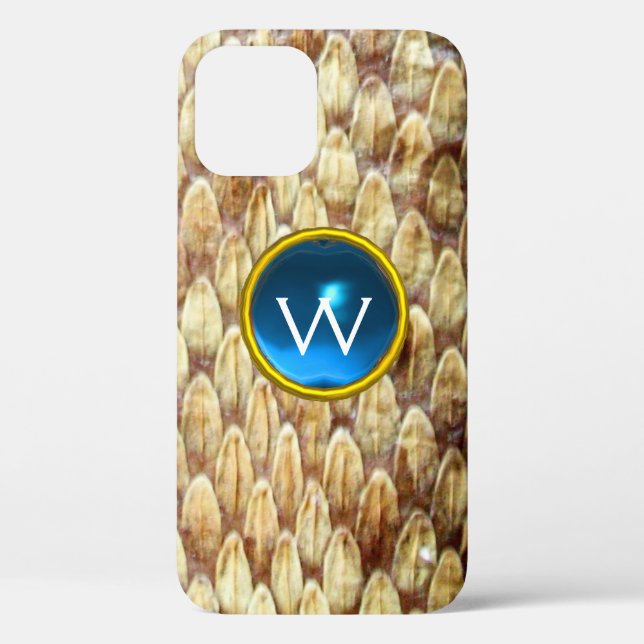 CROTALUS BLUE GEM MONOGRAM Coque-Mate coque iphone (Verso)