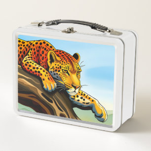 Crouching Léopard Métal Lunchbox