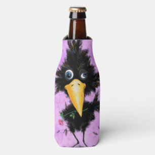 Crow avec Rose Bottle Glacière amusant