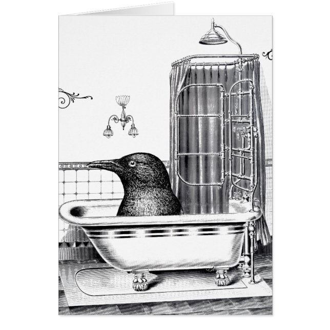 Crow dans la baignoire Vintage (Devant)