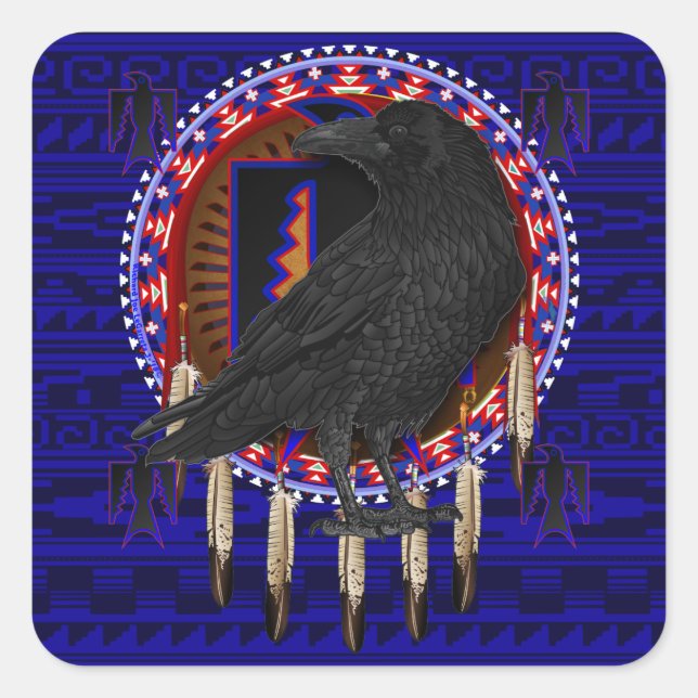 Crow Native American Sticker Design (Devant)