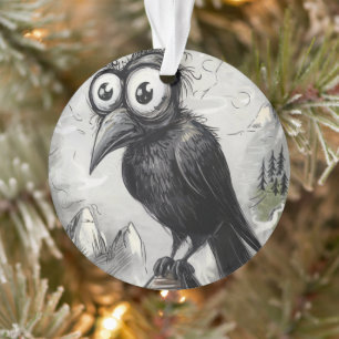 Crow noir gothique et tour Halloween Éffrayant