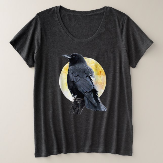 Crow perché contre la récolte MoonPlus Taille T-sh (Design devant)