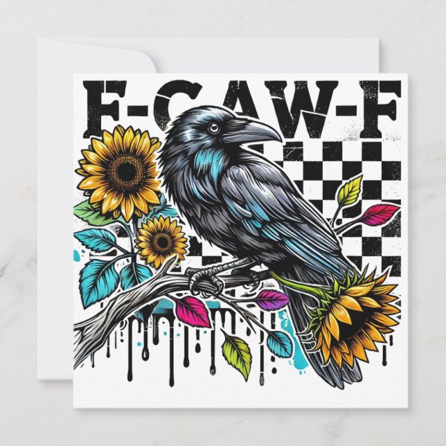 Crow Raven F-CAW-F Drôle Halloween (Devant)