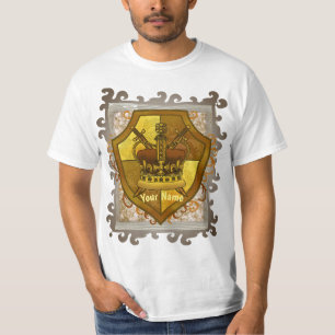 Crown Sword Shield nom de famille t-shirt