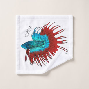 Crowntail betta fish dessin animé