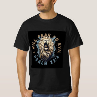 Croyance Intrépide – Psaume 23:4 T-Shirt Lion Rugi