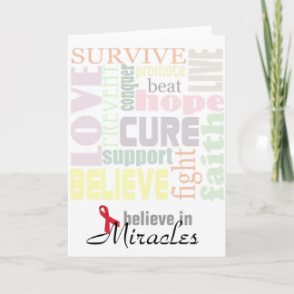 Croyez à la carte d'inspiration de miracles