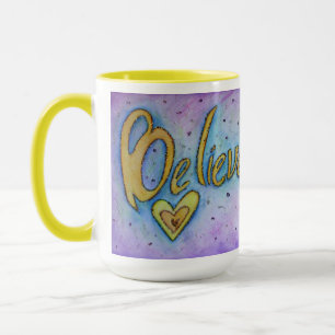 Croyez Coeur Inspiration Mot Art Café Mug