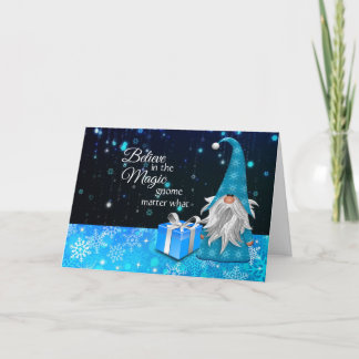 Croyez en la carte de Noël du gnome magique