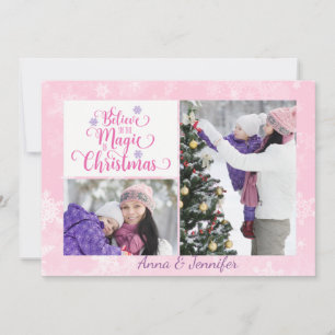 Croyez en la magie de la carte photo de Noël