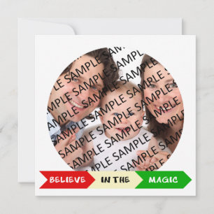 Croyez en la magie du Carte photo plat de Noël