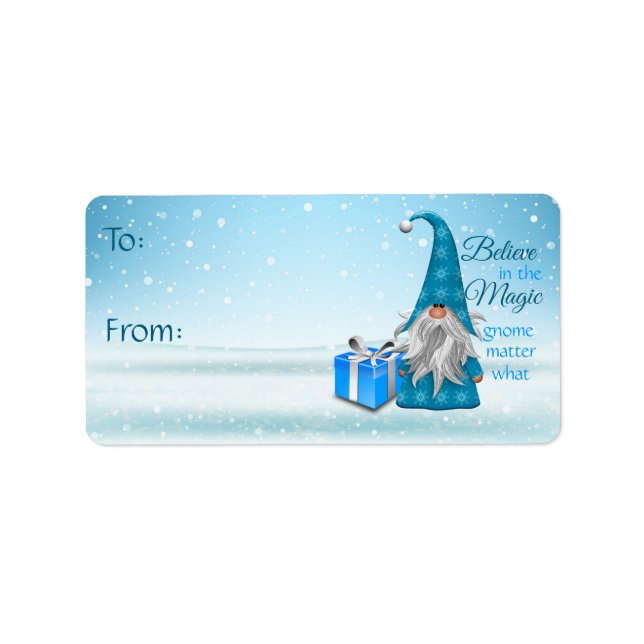 Croyez en les étiquettes de cadeaux Gnome magique (Devant)