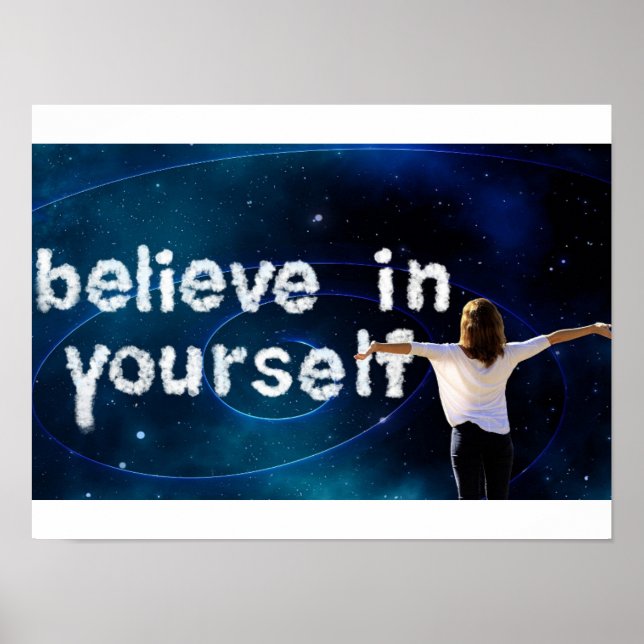 "Croyez en vous-même Motivational Wall Poster (Devant)