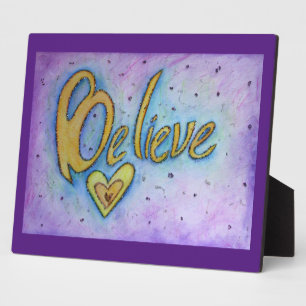 Croyez Inspirational Word Peinture Poème Plaque