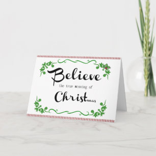 Croyez la carte de Noël religieuse chrétienne