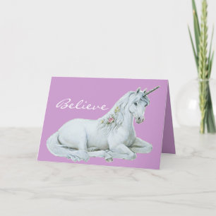 Croyez la carte de note de licorne