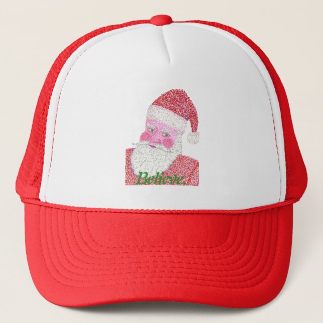 Croyez le Père Noël Pointillisme Casquette (Devant)