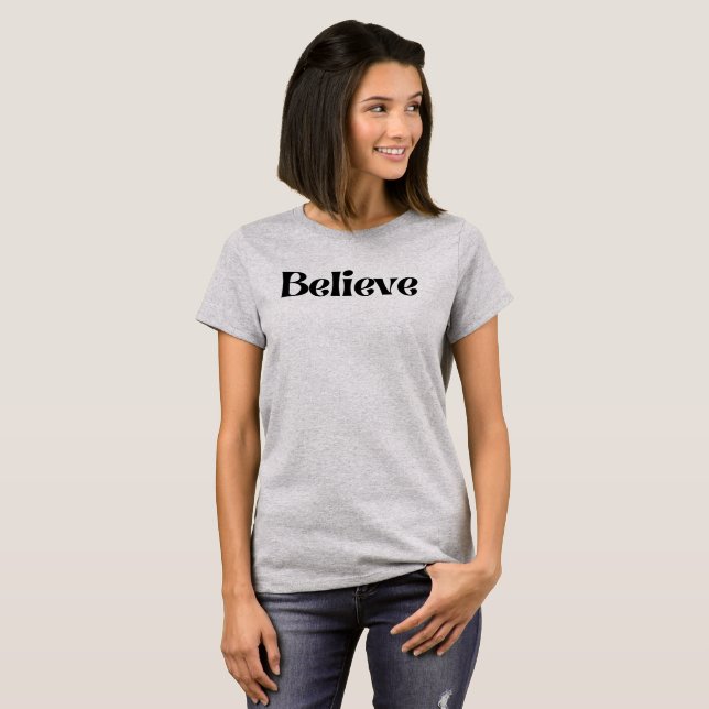 Croyez le T-shirt Basi féminin (Devant entier)
