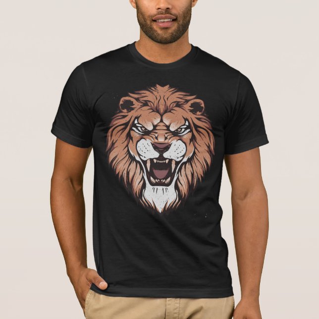 Croyez le T-shirt motivationnel du lion rugissant  (Devant)