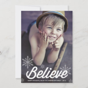 CROYEZ LES FLAKES DE NEIGE   CARTE PHOTO VACANCES