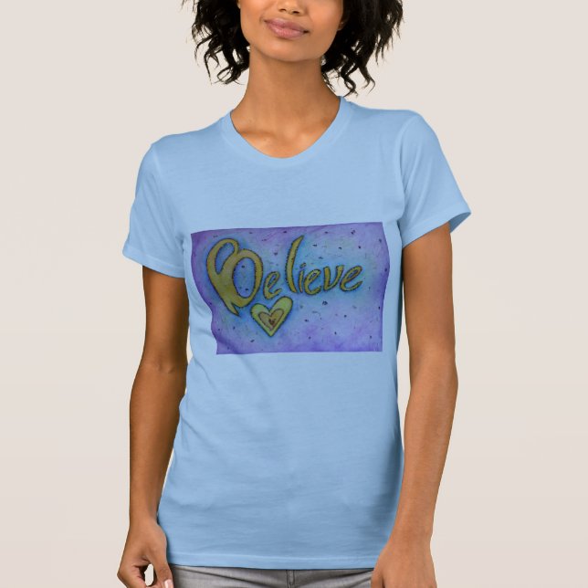 Croyez Word Inspirational Custom Art T-shirts (Devant)