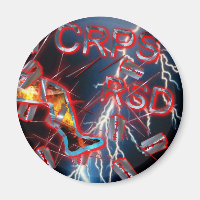 CRPS Blue Lightning Lames et aiguilles Magnet (Devant)