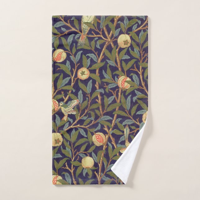 Cru d'oiseau et de grenade de William Morris (Serviette à main)