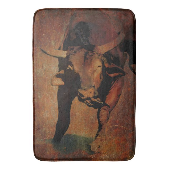 Cru d'un tapis de bain aimable Taureau occidental (devant Vertical)