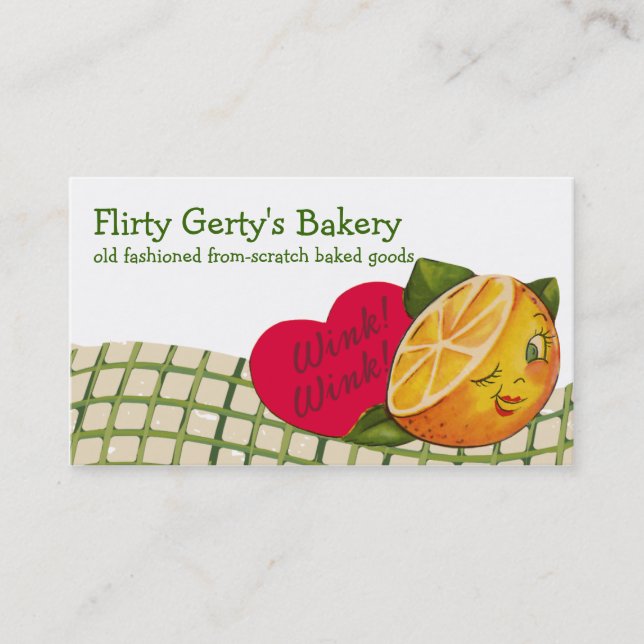 Cru mignon clignant de l'oeil la carte orange de (Devant)