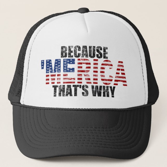Cru PARCE QUE 'MERICA QUI EST POURQUOI casquette (Devant)