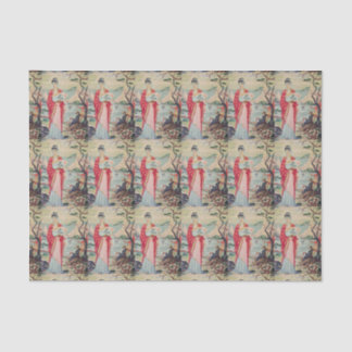 Cru PBN de papier de soie de soie de Chinoiserie