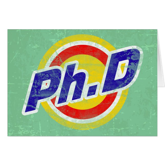 Cru Ph.D ou PhD ou docteur de philosophie (Devant horizontal)