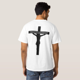 Crucifix de T-shirt de 3h16 de John et de vers dos