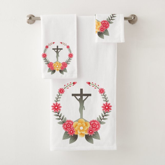 Crucifix et Fleurs (En situation)