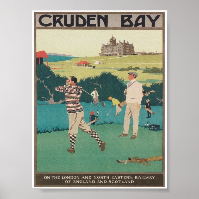 Cruden Bay Scotland Golf Poster vintage (Devant)
