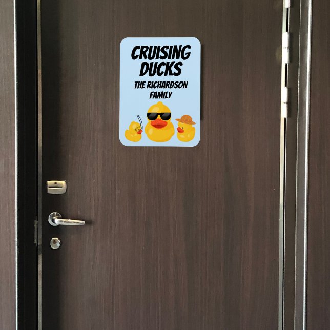 Cruising Ducks Family Cruise Door Magnet (Créateur téléchargé)