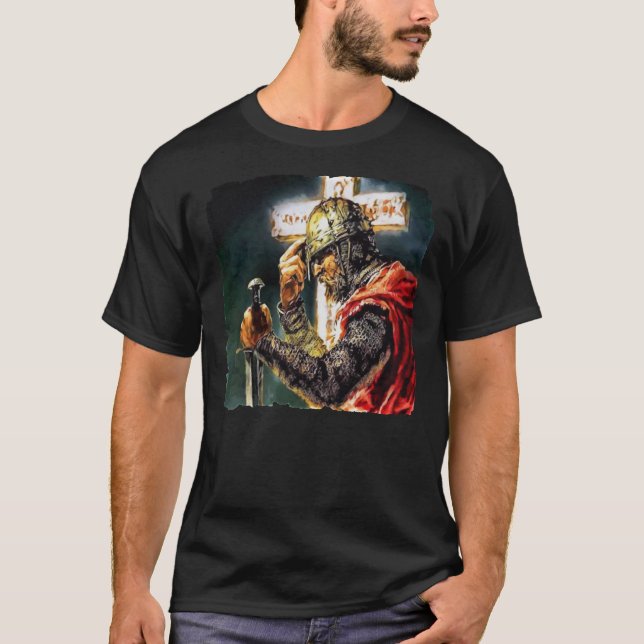 Crusader Knight Usyk Champion Classique T-Shirt (Devant)